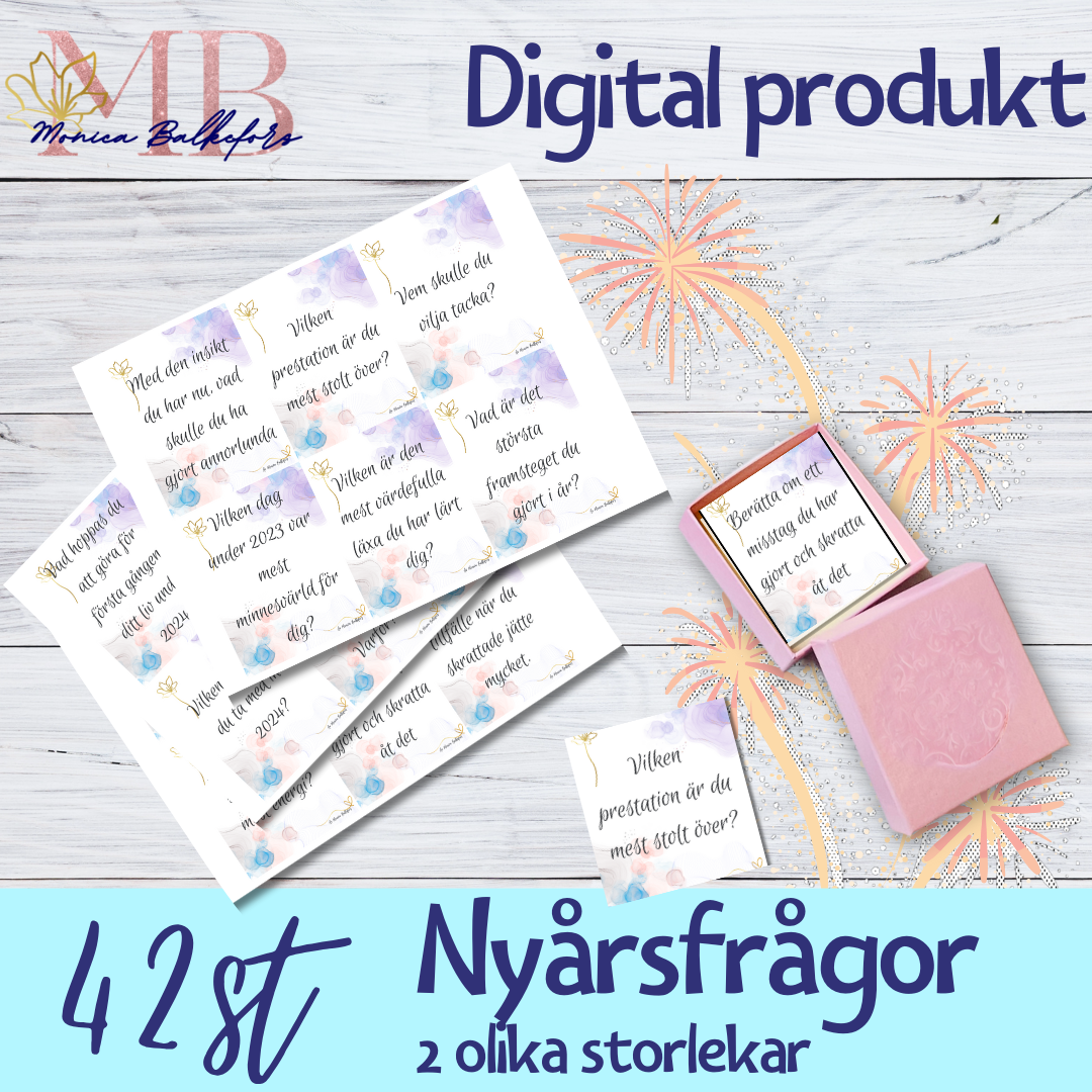 42 nyårsfrågor för roligare och utvecklande nyår- en perfekt present till dig själv eller någon du tycker om!